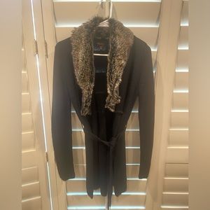 Thalia Sodi Faux-Fur-Collar Cardigan